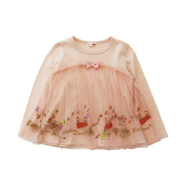 mimi＆piouチュール切り替え長袖Tシャツ／KP（ケーピー）（KP）