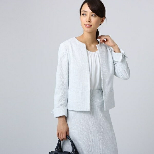 ◆ソフィアネオツイードノーカラージャケット／アンタイトル