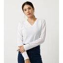 BASIC LONG SLEEVE V NECK TEE/アズールバイマウジー(レディス)(AZUL BY MOUSSY)