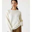 ARM CABLE KNIT TOPS/アズールバイマウジー(レディス)(AZUL BY MOUSSY)