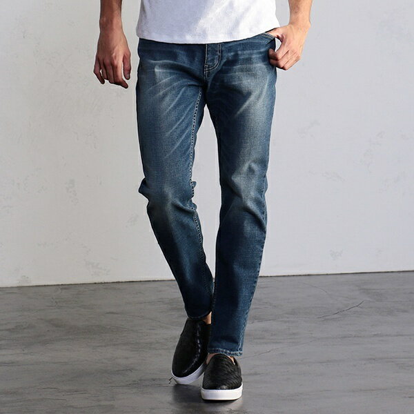 12oz ハイパワーテーパードストレッチデニム USED加工／メンズビギ（MEN'S BIGI）のサムネイル