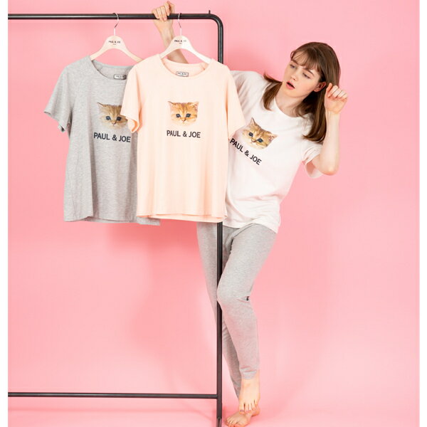 ヌネット＆ロゴ Tシャツ　キュートなヌネットにみつめられたい！／ポール＆ジョー パリス（PAUL＆JOE PARIS）のサムネイル