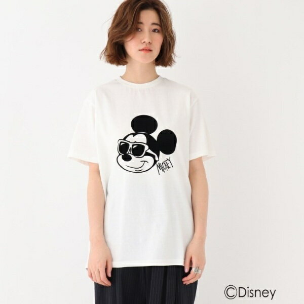 DISNEY ディズニー「ミッキーマウス」サングラス 半袖 Tシャツ／ベース ステーション（レディス）（BASE STATION Ladies）