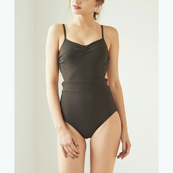 【SEA DRESS】Vネックリブワンピース/水着／ティティベイト（titivate）のサムネイル