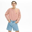 リラックスフィット ストライプデザインTシャツ (7分袖)/ラコステ(LACOSTE)