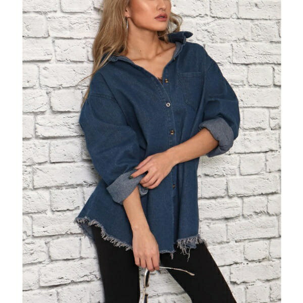 フリンジヘムBIGデニムジャケット／アナップ（ANAP）のサムネイル