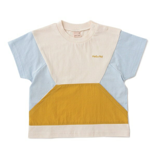 配色切り替えTシャツ／プティマイン（petit main）