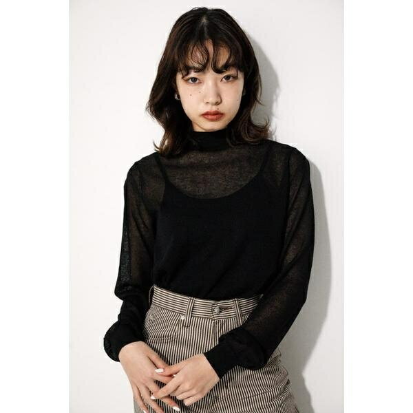 SHEER SPRING KNIT TOPS／ラグア ジェム（LAGUA GEM）のサムネイル