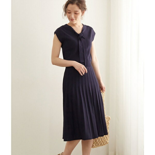 【2WAY】ボウタイニットワンピース／ロペピクニック（ROPE' PICNIC）のサムネイル