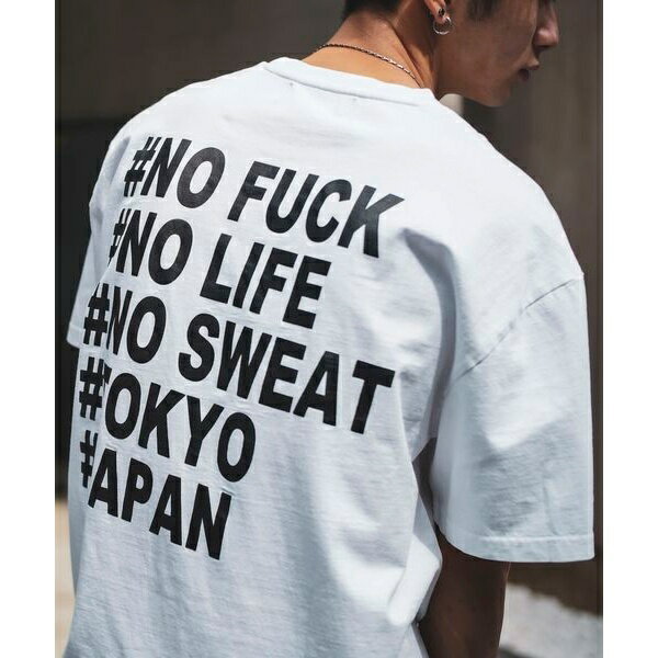 No sweat.コラボ ／ ピグメントWash バックプリント Tシャツ／エーエスエム（A.S.M）