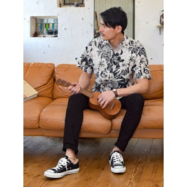 【Kahiko】TWO PALMS ガーデンMEN'Sアロハシャツ／チャイハネ（CAYHANE）