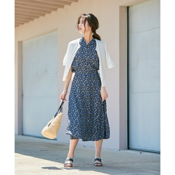 【洗える】半袖クルーカーディガン　ニット／Jプレス Sサイズ（レディス）（J.PRESS LADIES S）