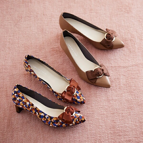 【20秋冬新作】2wayリボンパンプス＜ふわさら＞／ジェリービーンズのサムネイル