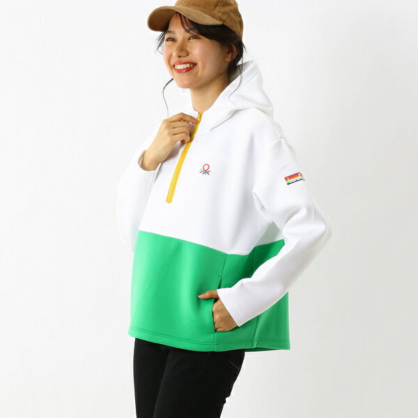 BENETTON ハーフジップパーカー／フィラ（FILA）