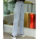 レディース カットオフストレートデニムパンツ/テディショップ(TeddyShop)