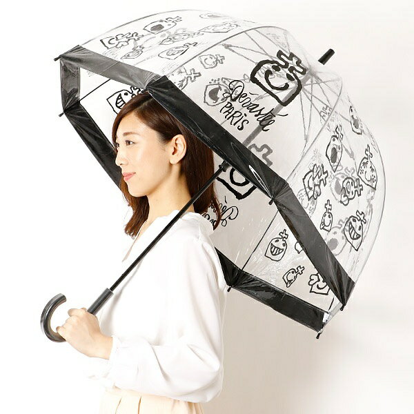 【英国王室御用達】長傘（手開きタイプ）ビニール傘バードゲージ（レディース／婦人）／フルトン(FULTON)xデヴァステ(DEVASTEE)のサムネイル