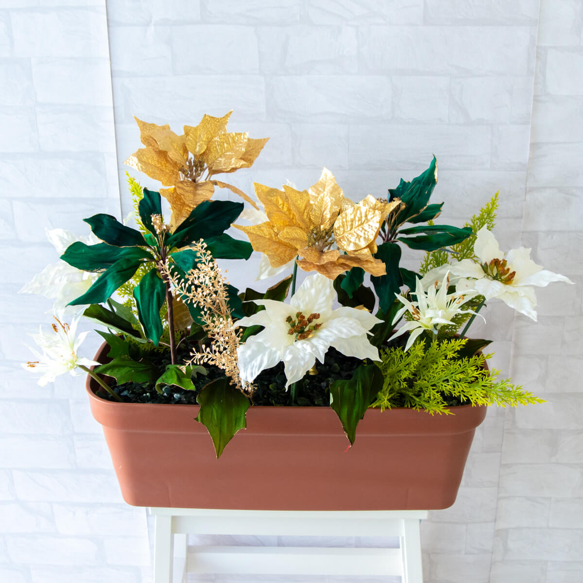 造花プランター フラワープランター フラワーアレンジメント フェイクグリーン 店舗装飾 ディスプレイ ..