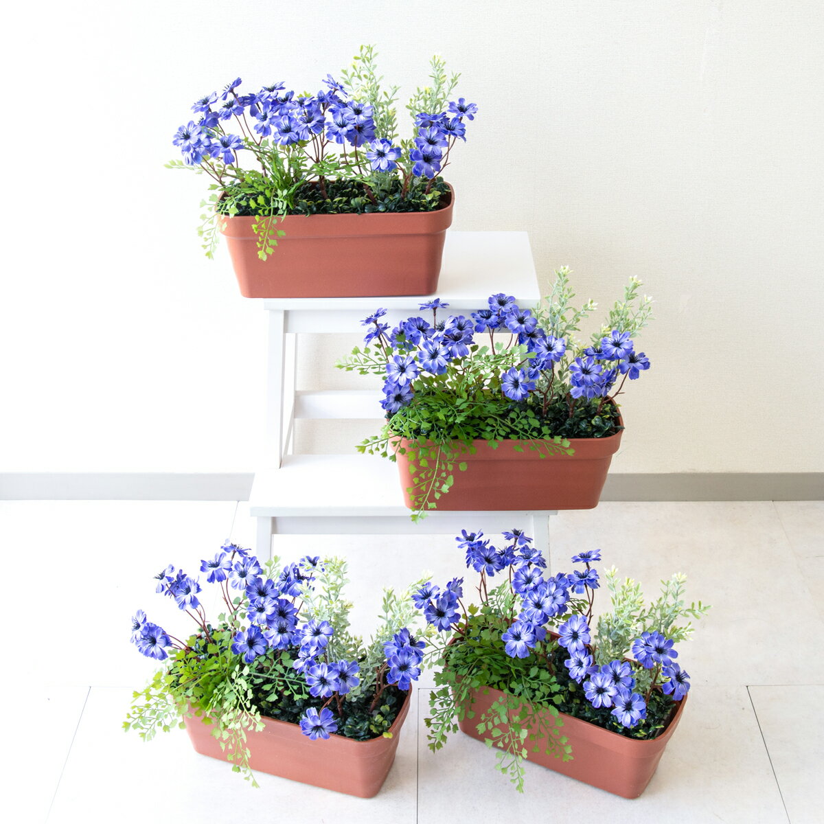 造花プランター フラワープランター フラワーアレンジメント フェイクグリーン 店舗装飾 ディスプレイ ..