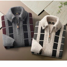 楽天日本文化センター　楽天市場店ドンキー襟 紳士のふんわりセーター2色組