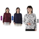 華やぎ 長袖ふくれジャカードプルオーバー(2色組)