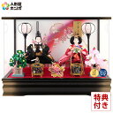 雛人形 ひな人形 雛 ケース飾り 親王飾り 藤翁作 羽衣 三五親王 極上刺繍仕立 スワロフスキー アクリルケース オルゴール付 【2025年度新作】 h073-fn-233-252