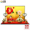 雛人形 コンパクト おしゃれ 親王飾り 京雛 桃の節句 花屏風付 h283-rk-1-0726 平飾り コンパクト モダン かわいい ひな人形 小さい お雛様