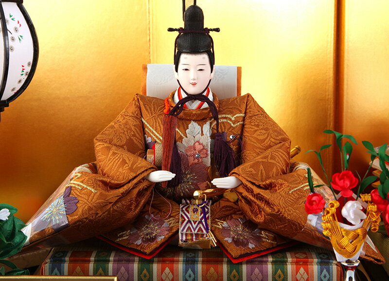 極上仕立 御雛 正絹刺繍 京十番 金沢箔四曲屏風