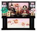 雛人形 コンパクト 平安義正 ひな人形 雛 収納飾り 親王飾り 雲にマリ 金彩刺繍 本花梨笏 【2025年度新作】 h313-kts-n31-2