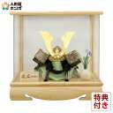 五月人形 コンパクト 兜ケース飾り 兜飾り 辰広作 本小札 正絹 緑段糸縅 1/6 アクリルケース 【2025年度新作】 h075-fz-5720-56-007