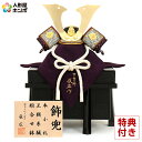 【4/20】さらに早い者勝ちクーポン+P最大16倍育児の日【創業100周年記念SALE】五月人形 コンパクト 兜飾り 単品 辰広作 将 大鍬 本小札 正絹 紫段...
