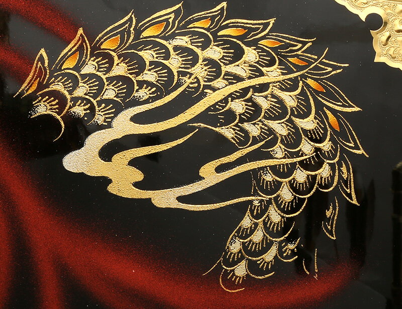 真田幸村公之兜 赤小札 正絹黒糸縅