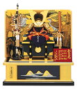 五月人形 久月 兜平飾り 兜飾り 高床飾り 利光監製 仁王之兜 正絹茜糸縅 18号 新松鷹塗屏風 【2025年度新作】 h075-k-19315