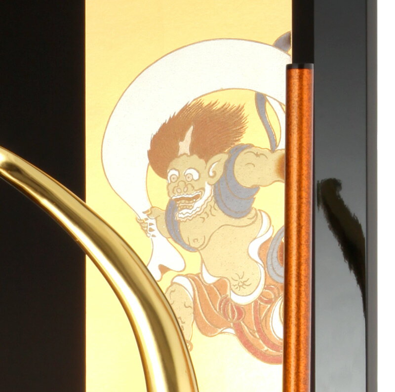 虎志郎作 戦国名将着用兜 木彫本金箔押水牛脇立