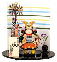 五月人形 コンパクト 吉徳 子供大将飾り 武者人形 平飾り 幸一光作 鎧着若大将 大 【2025年度新作】 h075-ys-507412