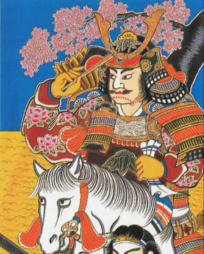 武者絵のぼり 大畑 武者幟 八幡太郎 5.4m 家紋・名入れ代込 武者絵のぼり 大畑 武者幟 八幡太郎 5.4m 家紋・名入れ代込