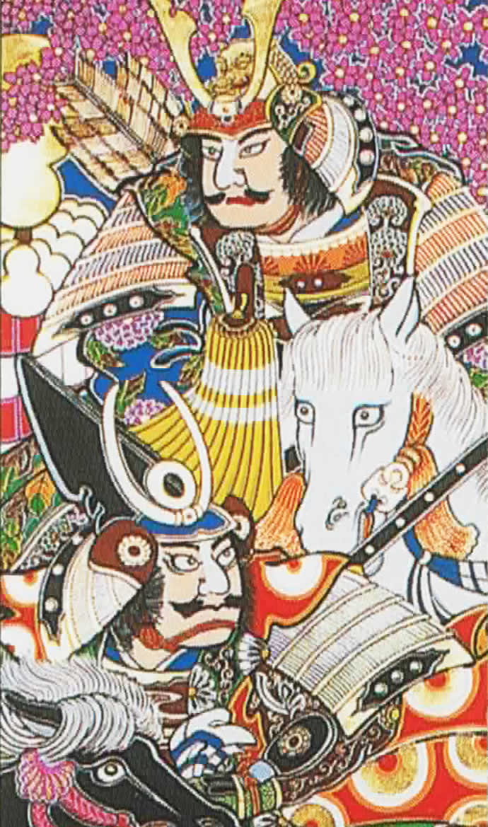 武者絵のぼり 大畑 武者幟 太閤七人衆 7.2m 金箔入 綾織 家紋 武者絵のぼり 大畑 武者幟 太閤七人衆 7.2m 金箔入 綾織 家紋