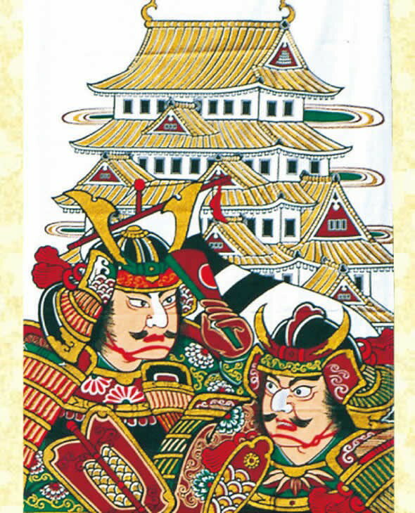 武者絵のぼり 徳永 武者幟 庭園用 7.5mセット ゴールド 太閤秀吉 武者絵のぼり 徳永 武者幟 庭園用 7.5mセット ゴールド 太閤秀吉