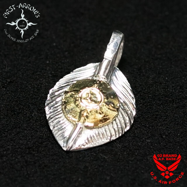 ポイント2倍!!ファーストアローズ K18付ハートフェザー Mサイズ ペンダントトップ FIRST ARROWS p-710