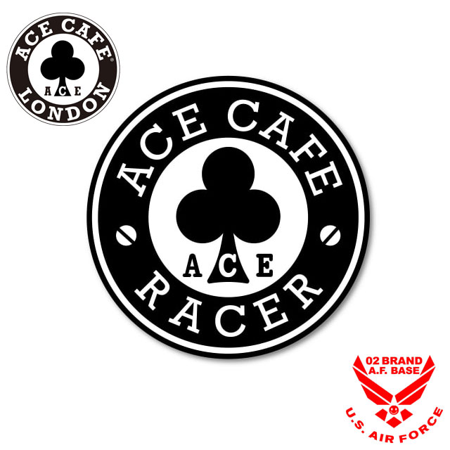 楽天02BRAND ゼロツーブランドエースカフェロンドン デカール Racer サークル 70 ステッカー メンズ 新作2022年モデル ACE CAFE LONDON ace-n017de