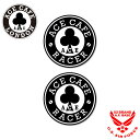 楽天02BRAND ゼロツーブランドエースカフェロンドン デカール Racer サークル 45 x 2 ステッカー メンズ 新作2022年モデル ACE CAFE LONDON ace-n018de