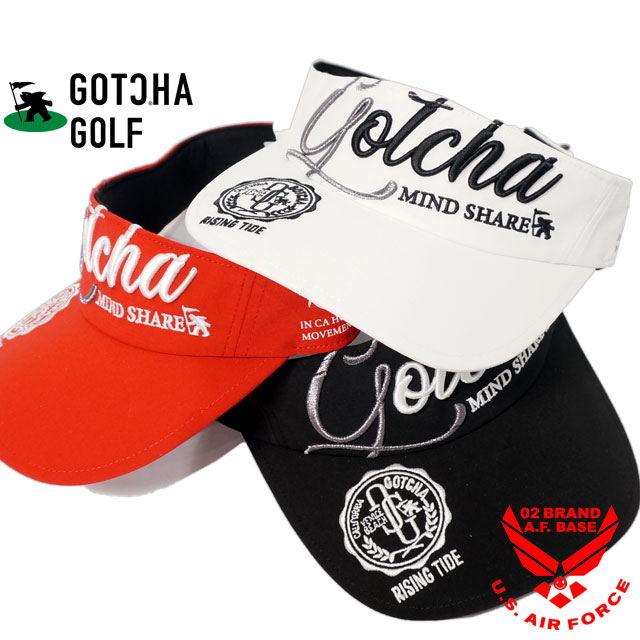 ガッチャゴルフ ベーシック 3Dロゴ刺繍 サンバイザー 帽子 ユニセックス 新作2024年モデル GOTCHA GOL...