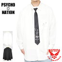 アウトレット!!サイコネーション ネクタイ付き チェーン 長袖シャツ ユニセックス 新作2024年モデル PSYCHO NATION 724000