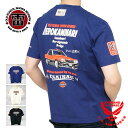 カミナリモータース カーチェイス 鉄仮面 スカイラインRS R30 半袖Tシャツ メンズ 新作2024年モデル KAMINARI kmt-239