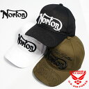 ノートン 3Dロゴ刺繍 オーバーステッチ ツイルキャップ 帽子 メンズ 新作2024-2025年モデル NORTON 243n8707