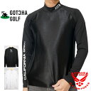 ガッチャゴルフ ロゴプリント フロント防風 ハイネックアンダーTシャツ メンズ 新作2025年モデル GOTCHA GOLF 243gg1101
