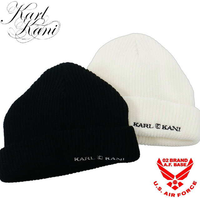 カールカナイ ロゴ刺繍 ビーニー ニットキャップ 帽子 ユニセックス 新作2026年モデル KARL ...