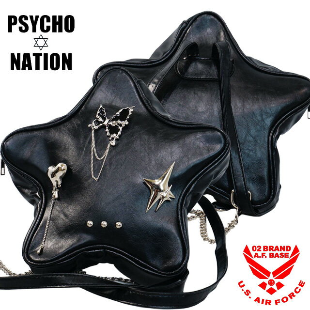 Rakuten - サイコネーション チャーム付きスターリュック バッグポーチ ユニセックス 新作2025-2026年モデル PSYCHO NATION 735905