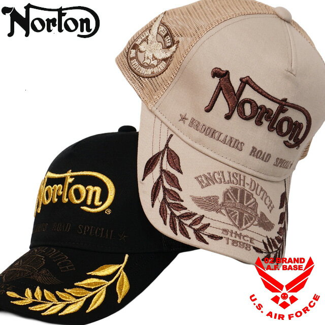 Rakuten - ノートン 月桂樹 3DMAXロゴ刺繍 メッシュキャップ 帽子 メンズ 新作2026年モデル NORTON 262n8702