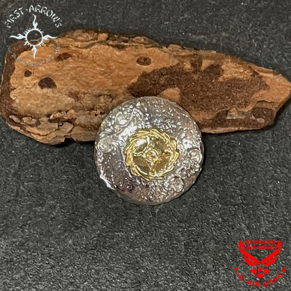 ポイント2倍!!ファーストアローズ K18 SPメタル付き 浮きカラ草彫り コンチョ ネジ式タイプ FIRST ARRO..