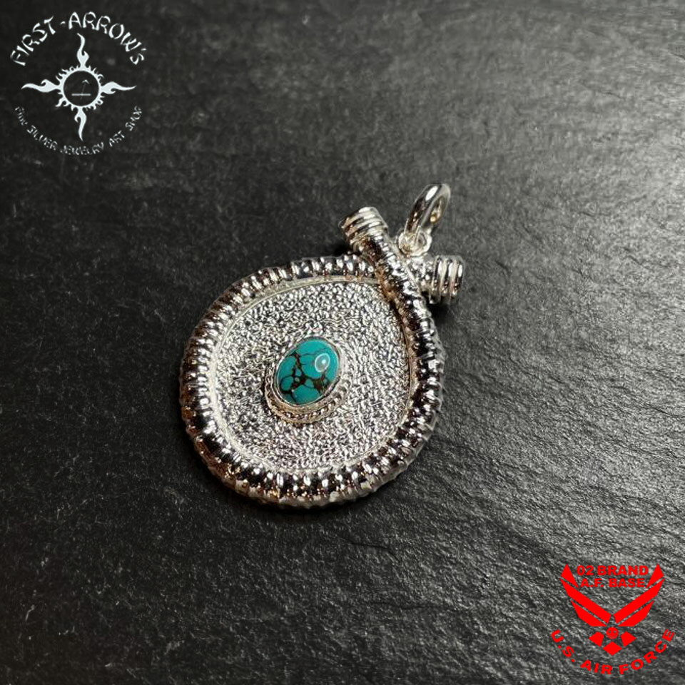 ポイント2倍!!ファーストアローズ ターコイズ付 ブランチメタル Lサイズ ペンダントトップ FIRST ARROWS p-799